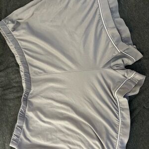 🩳Super Soft&Comfy!”Just Be”Women's Pajama/Lounge Shorts LightGrey w/WhiteTrim LG